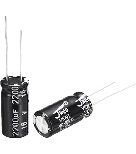 Amazon | uxcell 2200UF 16V 105C アルミ電解コンデンサ 10x20mm 3個